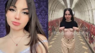 Crislaine Chan expone su pecho natural en un lugar público del metro