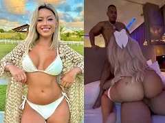 Karlyane Menezes divirtiéndose con dos chicos en el motel