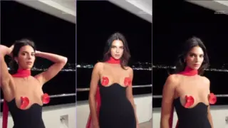 Kendall Jenner filtró un sincero video luciendo un vestido con empanadas