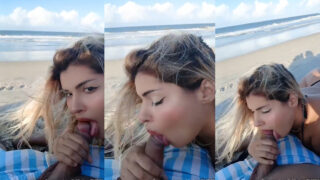 Mirelle Cardoso es captada haciendo una buena follada oral en la playa en un vídeo amateur