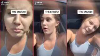 Vídeo de Tiktok en el que Babyygirllfinee baila twerking en un coche