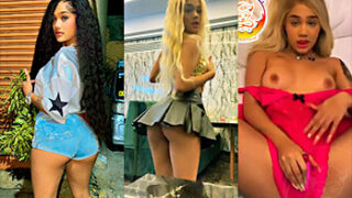 Artista Urbana Dominicana Masha tocandose rico con un vibrador